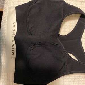 NOWSUNDAY Black Sports Bra No Fastener Size L New W/ Tags